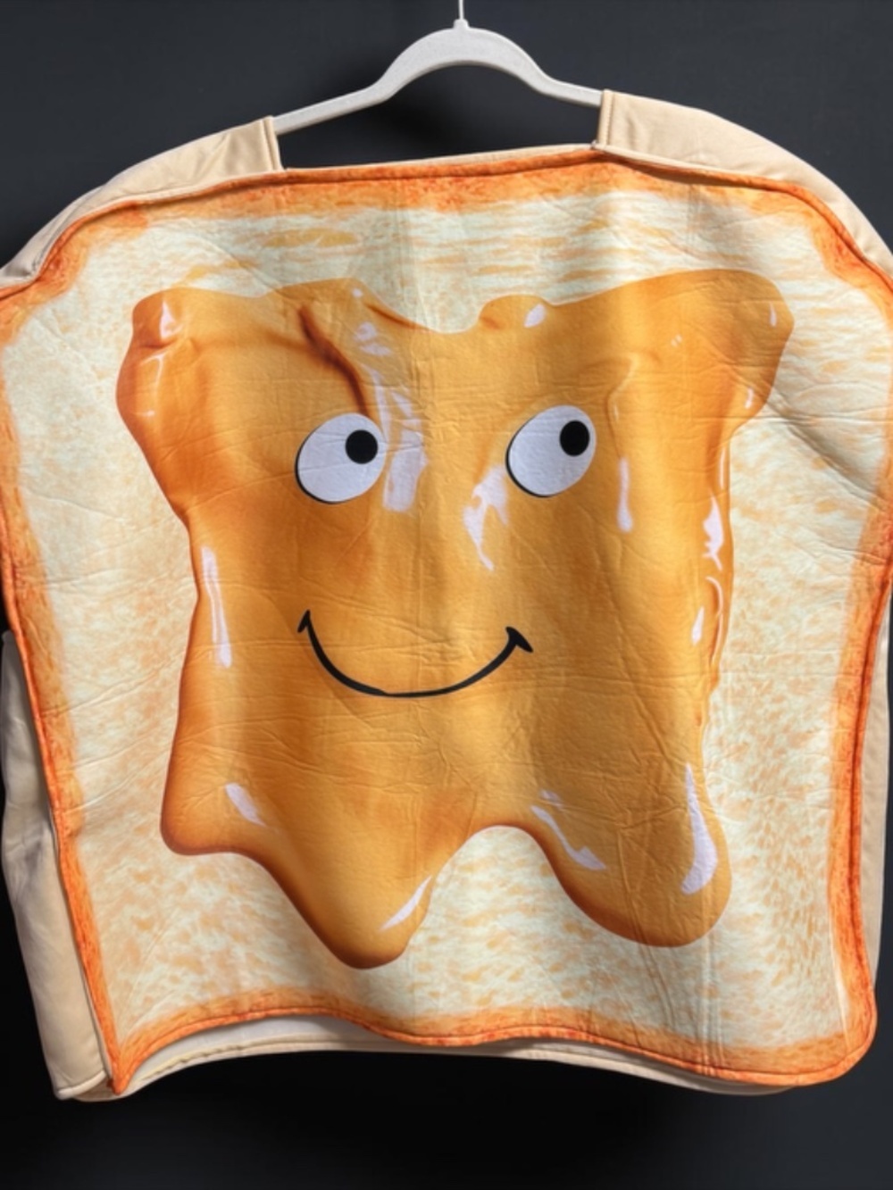 Funny Peanut Butter Toast Costume Adult One Size Halloween Food Costume - Picture 3 of 6